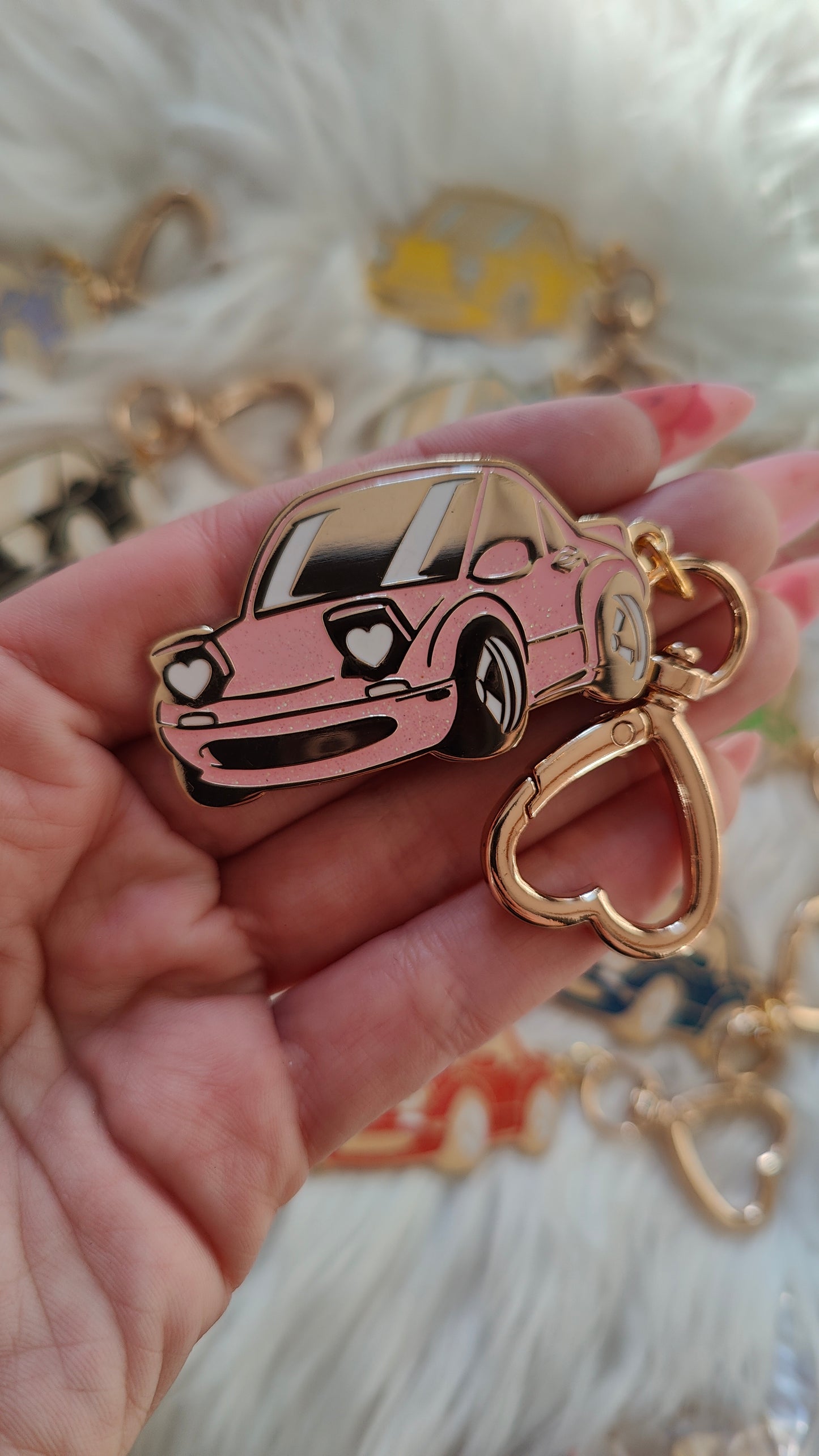 Miata : Glitter Metal Keychain