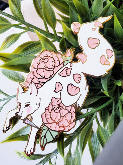 - JUMBO SIZE- Wolf With Dagger : Hard Enamel Pin