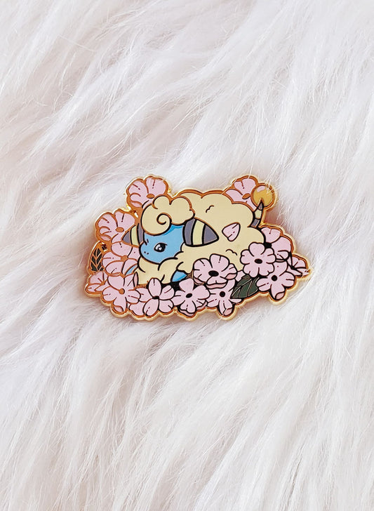Sheep In Blossoms - Hard Enamel Pin