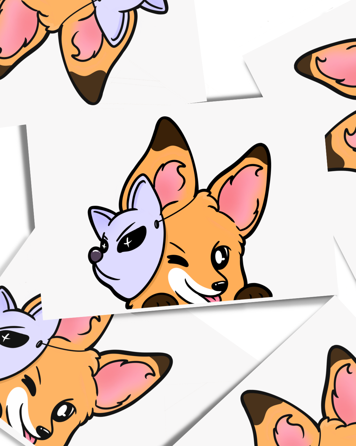 Kia The Fox! - Vinyl Peeker Sticker