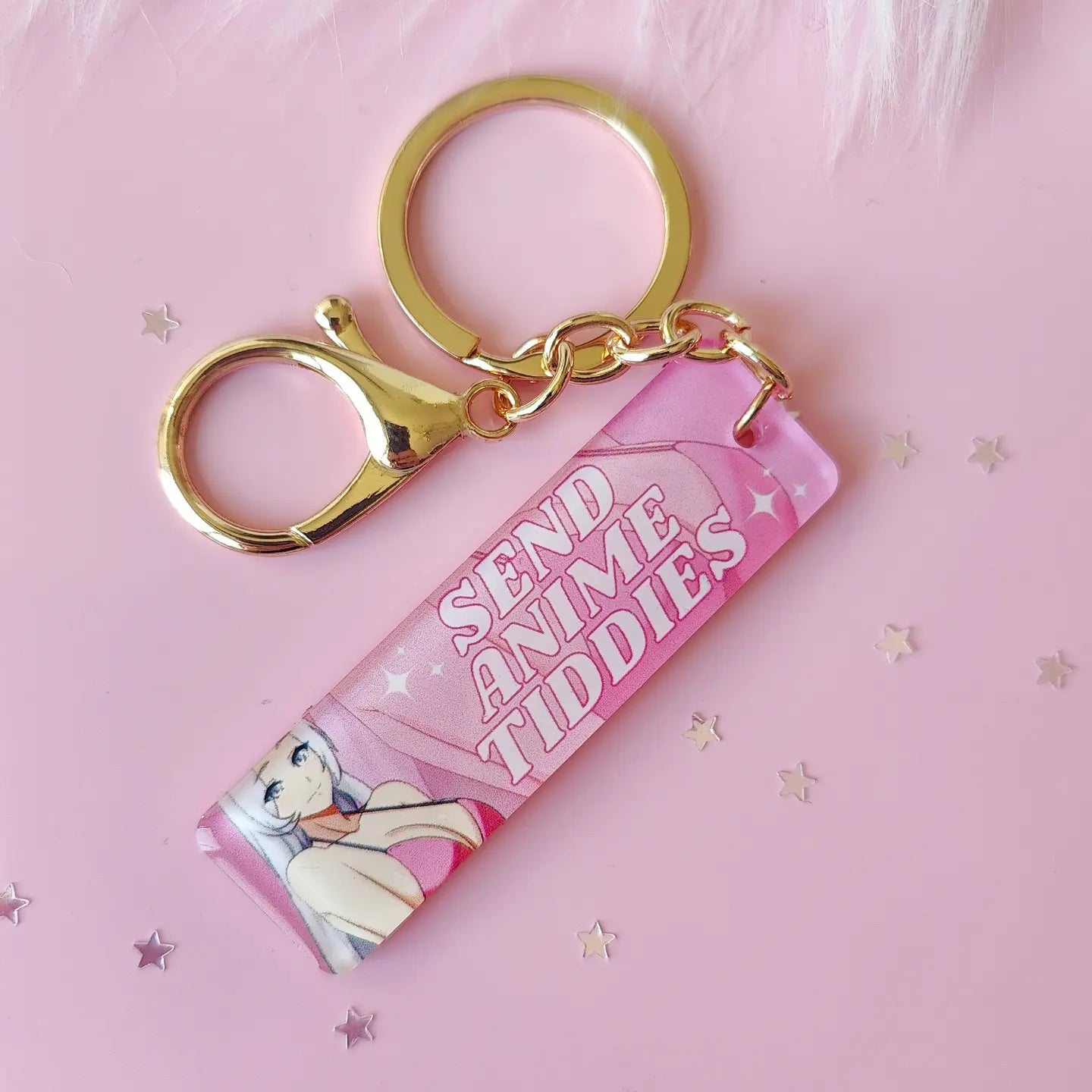 Send Anime Tiddies : Acrylic Keychain