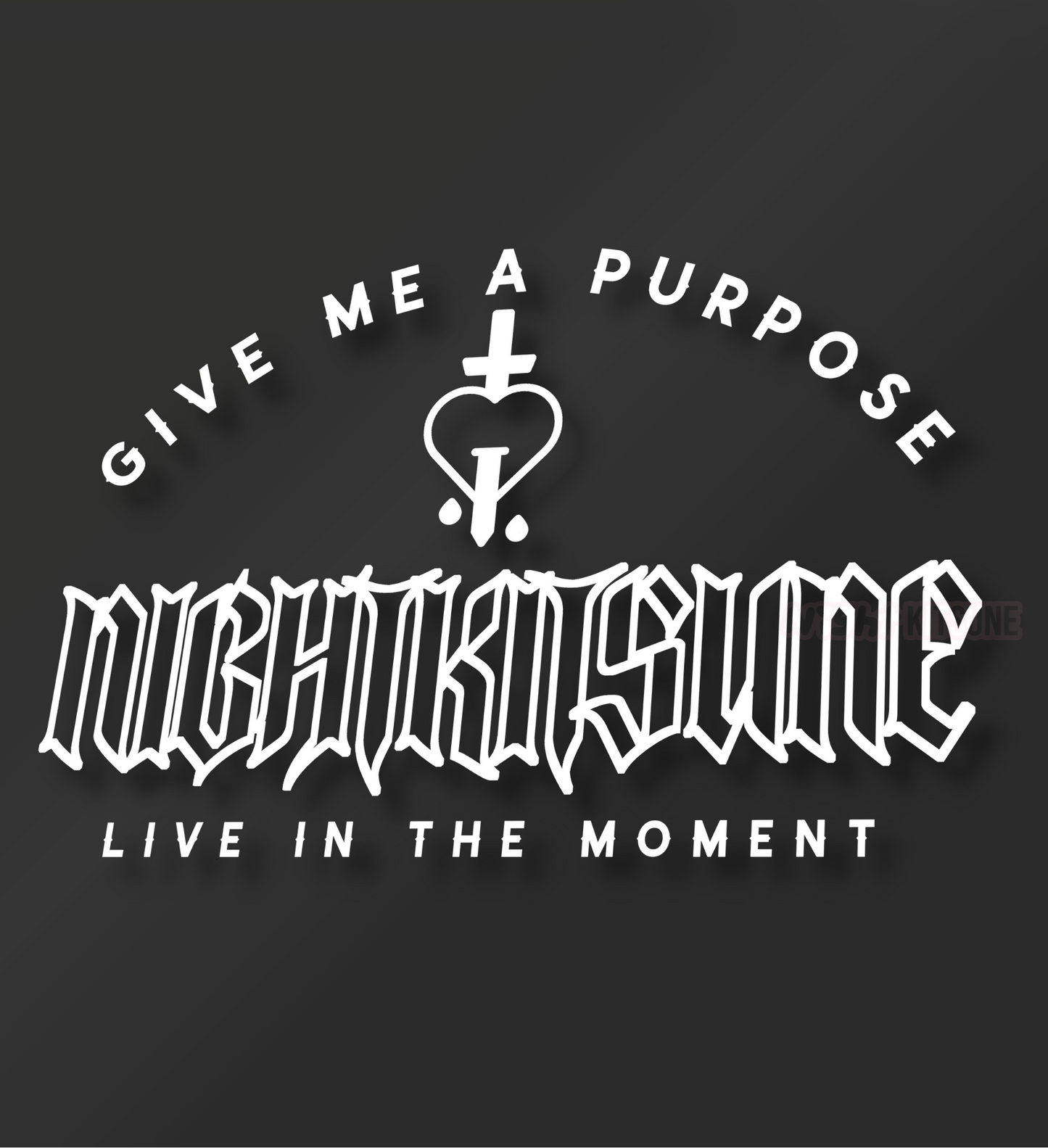 Nightkitsune Give me a purpose - Back Glass Vinyl Sticker