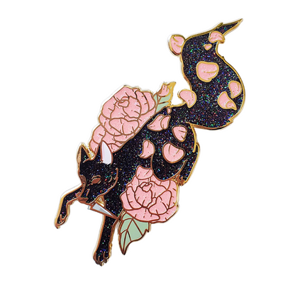 - JUMBO SIZE- Wolf With Dagger : Hard Enamel Pin