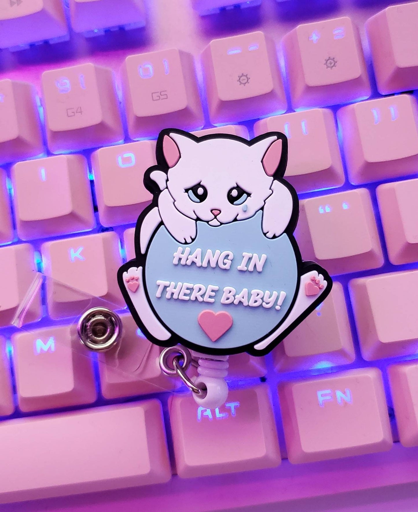 Hang In There Baby! Nurse lanyard Badge reel